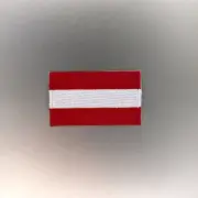 Austria Flag Patch — Iron On Badge Embroidered Motif— Europe World Mini Austrian