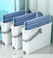 Joybos® Narrow Horizontal Flat Floor Mop and Bucket Set with 6 Refills