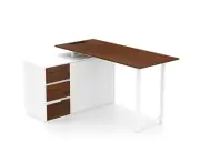 L-Shaped Desk Reversible Corner Computer Table Office Workstation W/Storage & Ch