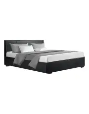 [Artiss] Nino Gas Lift Queen Bed Frame in Black