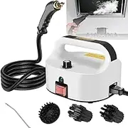 Steam Cleaners, 1600W Handheld Steam Cleaner with 3 Brush Heads and 15S Quick Heating, 4.5Bar High Temperature Pressurized Steam Cleaning Machine for Carpet Sofa,Upholstery, Kitchen Black