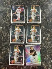 Jackson Holliday 2024 Topps Rookie RC Lot (6) Baltimore Orioles