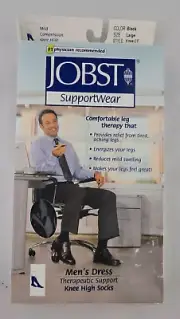 Jobst Men Dress 8-15 mmHg Compression Casual Knee CT High Socks black Large