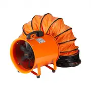 VEVOR Portable Ventilator, 304.8mm/12inch Heavy Duty Cylinder Fan with 10m Duct Hose, 365W Strong Shop Exhaust Blower 2574CFM, Industrial Utility Blow