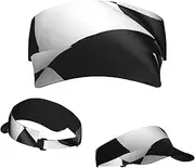 [RLDOBOFE] Sun Visor Hat Adjustable Empty Top Baseball Cap Black White Formula Checkered Flags Pattern Sun Hats for Women Men Sunscreen Visor Caps Summer Beach Sports Hats, Black, One Size, Black, One Size