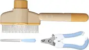 Slicker Brush for Cats | Kitten Grooming Comb,Portable Release Button Slicker Brush for Long and Short Haired Cats and Dogs