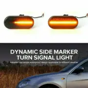 2x Dynamic Flowing LED Side Marker Indicator Light Repeater For VW Golf MK4 Ford