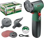 Bosch Home and Garden Cordless Multi-Tool - EasyCut&Grind (7.2V 2.0Ah; Delivered with 2 Cutting Discs, 1 Sanding pad, 3X abrasives, 1 Transport Protection with Key 'Allen, 1 Adapter, 1 USB-C Cable)
