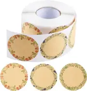 600 Pcs 2 Canning Jar Labels Stickers Kraft Gift Name Labels Tags Stickers Flo