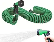 Spiral Hose - Spiral Garden Hose, Flexible Water Hose | Water Hoses Flexible Coil Water Hose Spiral RV Washing Water Hose with Connectors, Hose