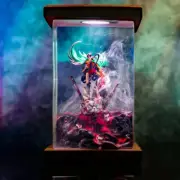 Attack On Titan Levi Ackerman Epoxy Resin Lamp, Wood Epoxy Night Light