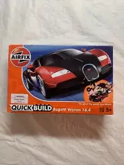 (NEW) Airfix QuickBuild Snap Bugatti Veyron Red & Black J6020 Model