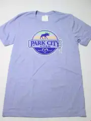 NWT Canvas Women Size S T-Shirt Blue Crew Neck Short Sleeve Graphic Print Basic