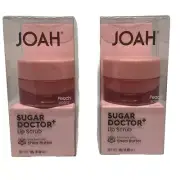 Pack of 2 Joah By Kiss Sugar Doctor Lip Scrub w/ Shea Butter 0.33oz PEACH SCENT