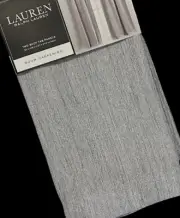 2 Ralph Lauren Patterson Curtain Panels 52” x 108” Grey Curtain Panel Set NEW
