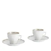 Baccarat Talleyrand Coffee Cup and Saucer, Service for 2