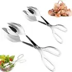 2 PACK Buffet Tongs,Stainless Steel Salad Tongs,Serving Tongs for Home 2