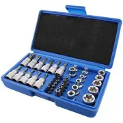 34Pcs Torx Socket Set Triple Square Socket Set Torx Bit Socket Set Star Bit1956