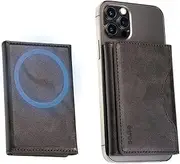 TECHMADE Etres Magnetic Wallet Compatible with MagSafe for iPhone 16/15/14/13/12 Series, PU Leather Card Holder, Cash Pocket and 6 Card Slots