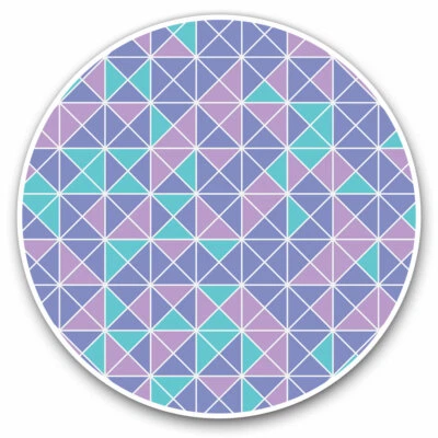 2 x Vinyl Stickers 20cm - Retro Geometric Triangles Cool Gift #2857