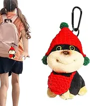 Backpack Charm | Bee Dog School Bag Plush Ornament | Cuddly Trendy Doll Pendant for Kids Adults Birthday Christmas Backpack Keychain Decoration