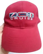 CARNIVAL CRUISE MAROON/BURGUNDY ADJUSTABLE HAT CAP, OSFM, AUTHENTIC, NEW W/TAGS!