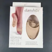NEW Danshuz Neoprene Pro Toe Half Sole #6520 SZ. Medium Tan