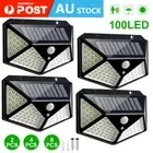 4X Waterproof LED Solar Powered Light Outdoor PIR Motion Sensor Garden Security