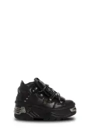 [New Rock] M-WALL106-C14 Leather Ankle Boots