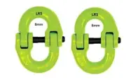 2 x 8mm Chain Connector, Chain Link, 2.5T Grade 100 Lifting G100 Hammerlock