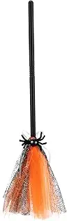 Halloween Witch Broom for Lightweight Prop for Cosplay for Halloween Parties and Gauze Material for Witch Costume Accessories