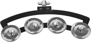 GREENADSCAPE Sturdy Drum Mount Tambourine with Bells Portable Hand Bell Instrument for Percussion for Drums Accurate Tones Workmanship Enhances Musical Atmosphere