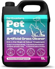 Dirtbusters Pet Pro Artificial Grass Cleaner for Dogs & Cats, 3-in-1 Clean, Remove Stains, Urine & Deodorise with Reactivating Odour Eliminator for Astro Turf & Fake Grass (5L)