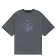 [We11done] Charcoal Monster Print Short-Sleeve Tee