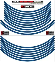 MDF RIM-10M-CB-13 & 14N Rim Stripe, Solid Type, Candy Blue, 0.4 inch (10 mm) Wide, 13 & 14 Inches