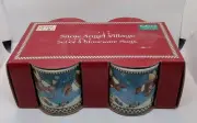NEW - Sakura Snow Angel Village Set of 4 Stoneware Mugs Debbie Mumm