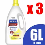 6L (3 Pack of 2L) Canesten Hygiene Laundry Rinse Lemon Clothing Liquid Detergent