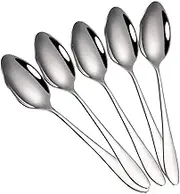 Tablespoons 8-inch Stainless Steel Spoon, Salad Coffee Serving Spoon, Set of 5 Serving Spoon