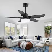 Modern Ceiling Fan with Light and Remote Control,46''Ceiling Fan with 3 Color