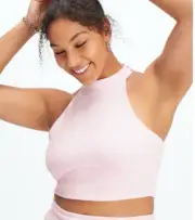 NWT Fabletics Terry Built-in Bra Tank XXL Lavander Lustre