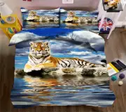 Manchurian Tiger 3D Printing Duvet Quilt Doona Covers Pillow Case Bedding Sets