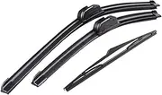 DEMULAX Wiper Front & Rear Wiper Blades Set, for MINI, Cooper R56 Hatch 2007-2011 Windshield Windscreen 19"18"10"E1 Rear Wiper Blade(BLACK Right hand drive)