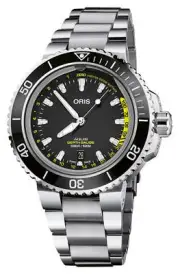 Oris Aquis Depth Gauge Automatic Steel Divers Mens Watch 733 7755 4154-Set MB