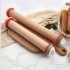 36/43cm Adjustable Rolling Pin Beech Wood Dough Roller Noodle