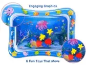 Water Mat for Babies Inflatable Tummy Time Mat Sensory Play Mat for Infants Todd