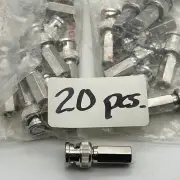 AIM 20 pc pack Twist on BNC Male Connector Adapter RG59 Coax Cable CCTV Camera