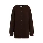 [Khaite] Khaite-Chestnut Brown Cashmere Jina Cardigan-Donna S STAND