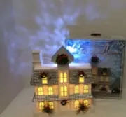 Cracker Barrel Light Show Musical Christmas Victorian House Glitter & Snowflakes