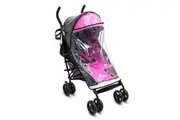 Vee Bee Buz 108cm Reclining Stroller Pram Newborn Rose Pink w 97cm Storm Covers
