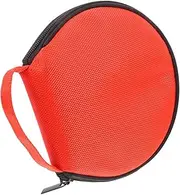 PRETYZOOM Portable CD Organizer Bag Durable Oxford Cloth Media Holder for Home Car Use Large Capacity Protective Storage Pouch for and DVDs Orange
